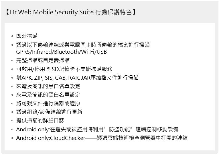 Dr.Web Small business bundle 大蜘蛛 小企業資安全面防護 10PCs/1Server/1year 企業下載 完整版(含官方技術支援)